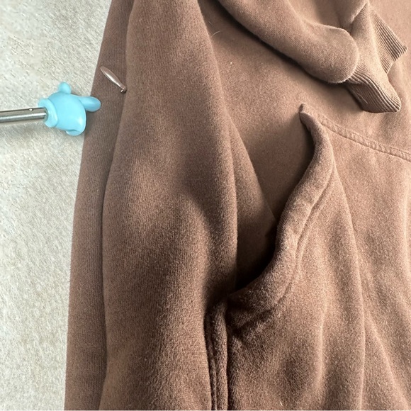 Comfrt Good Days Ahead Fleece Hoodie Soft Medium Unisex Brown - Picture 7 of 10